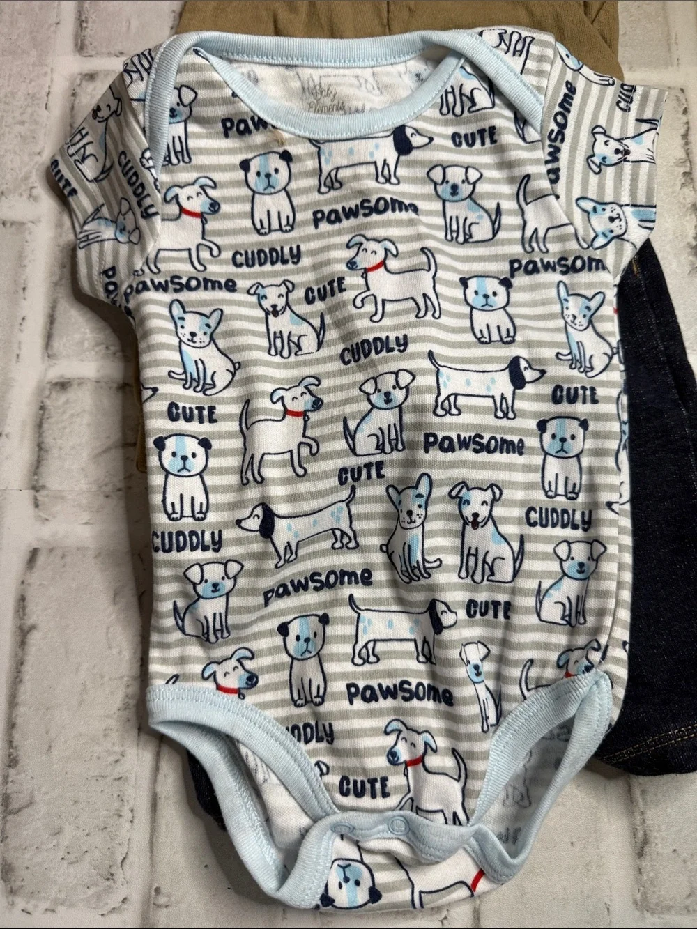 Carter's Baby Boys Navy, Khaki, White and Green 4-Piece Outfit Set